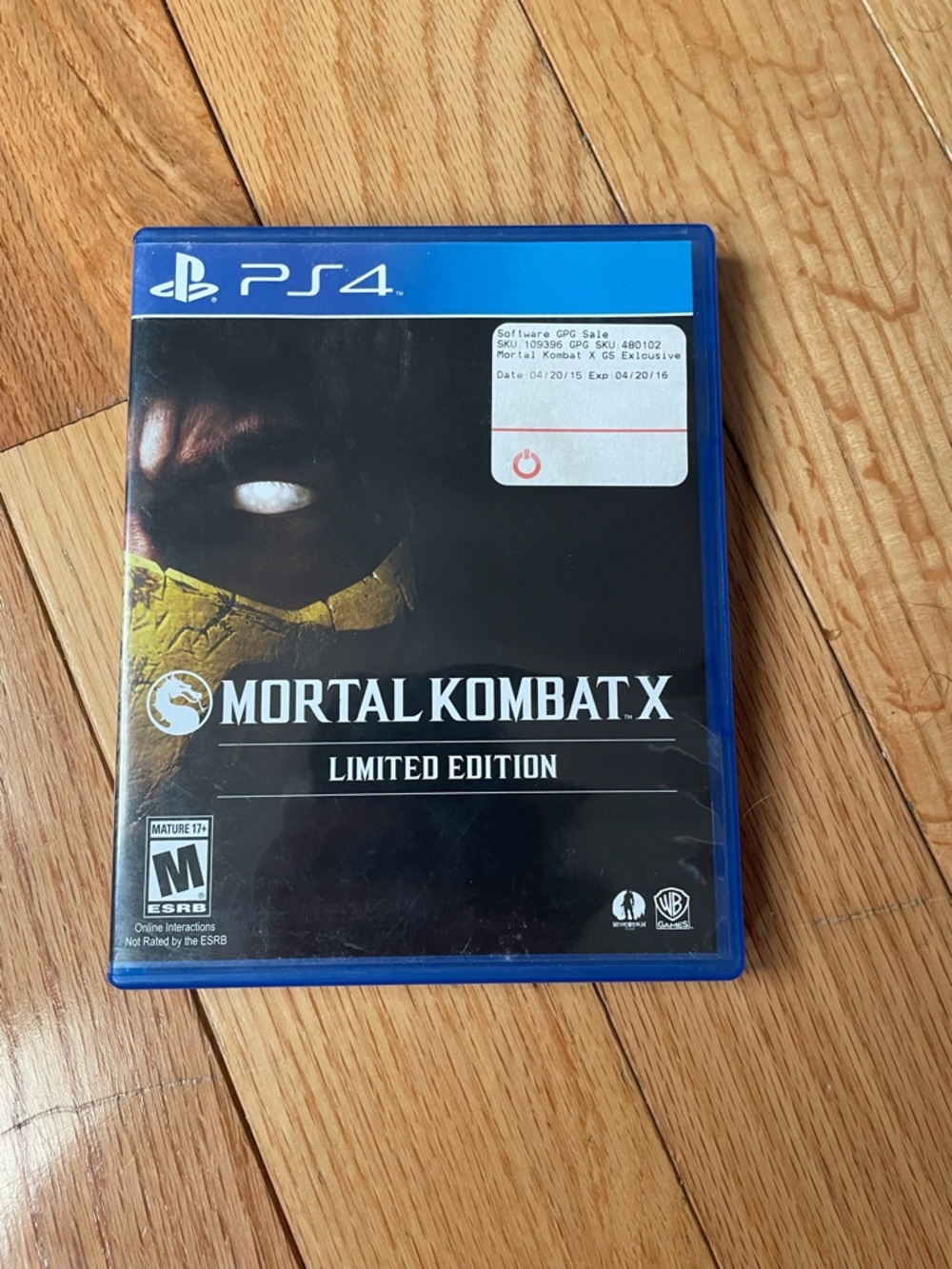 PS4 Mortal Kombat X Limited Edition - Black & Yellow Cover